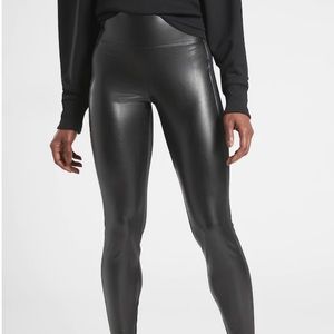 Athleta faux leather leggings NWT